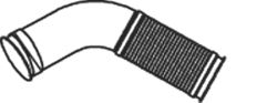 Racord evacuare (diametru:142mm, lungime:570mm) potrivit SCANIA R I DC16.04-DC16.22 03.04-05.19