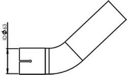 Racord evacuare (diametru:63mm, lungime:310mm) potrivit FORD; IVECO EURO 5
