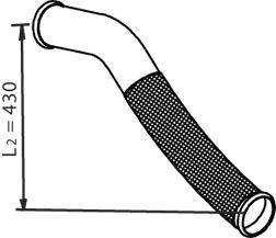 Racord evacuare E-LINE potrivit DAF 85 CF, 95 XF, CF 75, CF 85, XF 95 MX265-XF355M 01.97-12.20 [2]