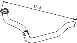 Racord evacuare (lungime:1295mm) potrivit RVI EURO 3