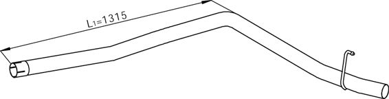 Racord evacuare (lungime:1378mm) potrivit IVECO DAILY IV F1CE0481H 05.06-08.11