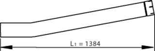 Racord evacuare (lungime:1384 1450mm) EURO 5 potrivit VOLVO FH, FH16, FM D13A400-D16G700 01.03-