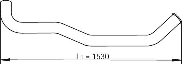 Racord evacuare (lungime:1480 1530mm) potrivit MAN L2000, M 2000 L D0824FL01-D0836LFL02 10.93-