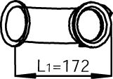 Racord evacuare (lungime:172mm) EURO 4/5 potrivit DAF LF 45 FR103S1/FR136S1 05.06- [3]
