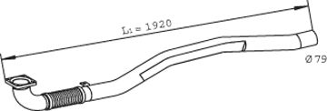 Racord evacuare (lungime:1840 1920mm) potrivit IVECO EUROCARGO I-III F4AE0681A-F4AE3681E 09.00-09.15