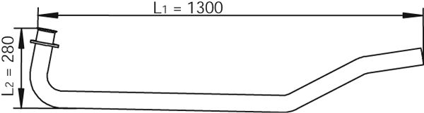 Racord evacuare (lungime:280/1300mm) potrivit MAN L2000, M 2000 L D0824LFL01-D0824LFL09 10.93- [2]