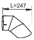 Racord evacuare (lungime:290mm) EURO 3 potrivit MERCEDES CITARO (O 530) OM457.934-OM909.921 01.98-