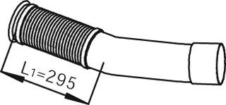 Racord evacuare (lungime:295 750mm) potrivit MERCEDES ACTROS OM541.920-OM542.921 04.96-
