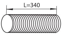 Racord evacuare E-LINE (lungime:295mm) potrivit RVI KERAX, MAGNUM, PREMIUM 2; VOLVO FH, FH12, FH16, FM, FM10, FM12, FM7, FM9 D10A320-DXi13 08.93-