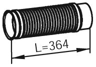 Racord evacuare (lungime:365mm) EURO 5 potrivit MAN TGS I, TGX I D2066LF06-D2676LF25 06.06-