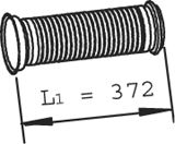 Racord evacuare (lungime:372 375mm) potrivit DAF CF 75 PE183C-PR265S 01.01-05.13