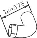 Racord evacuare (lungime:375mm) potrivit MAN TGA, TGS I D2066LF01-D2876LF25 01.02-
