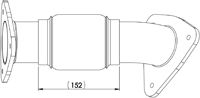 Racord evacuare (lungime:380mm) potrivit FORD; IVECO DAILY EURO 5
