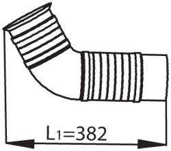 Racord evacuare (lungime:382 490mm) potrivit MERCEDES ACTROS, ACTROS MP2   MP3 OM542.920-OM542.962 04.96-