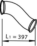 Racord evacuare (lungime:397/425mm) potrivit RVI KERAX, MAGNUM; VOLVO FH, FM D11B390-DXi13 09.05- [2]