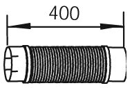 Racord evacuare (lungime:400mm) EURO 4 potrivit MAN TGS I, TGX I D2066LF06-D2676LF25 06.06-09.21