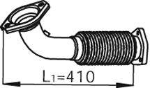 Racord evacuare (lungime:410mm) EURO 4 potrivit IVECO DAILY IV F1AE0481F-F1CE3481L 05.06-08.11