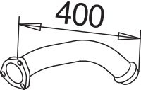 Racord evacuare (lungime:420mm) potrivit MERCEDES