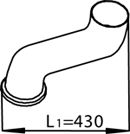 Racord evacuare (lungime:430mm) EURO 5 potrivit VOLVO FH, FM D13A360-D9B380 09.05-
