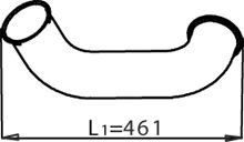 Racord evacuare (lungime:459 461mm) potrivit DAF CF 85, XF 105, XF 95 MX265-XE390C 09.02-