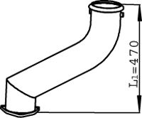 Racord evacuare (lungime:470 640mm) potrivit DAF CF 85 XE250C-XE355C 01.01-05.13