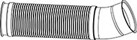 Racord evacuare (lungime:484mm) potrivit SCANIA potrivit VOLVO B9 D9B340 D9B360 D9B380 09.05-