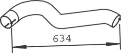 Racord evacuare (lungime:750mm) potrivit MERCEDES VARIO, VARIO (B667, B670, B668), VARIO (B670), VARIO (B670, B668, B667) OM602.984-OM904.964 09.96-