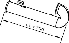 Racord evacuare (lungime:806 815mm) potrivit DAF CF 75, CF 85, XF 95 PE228C-XE355C 01.01-05.13