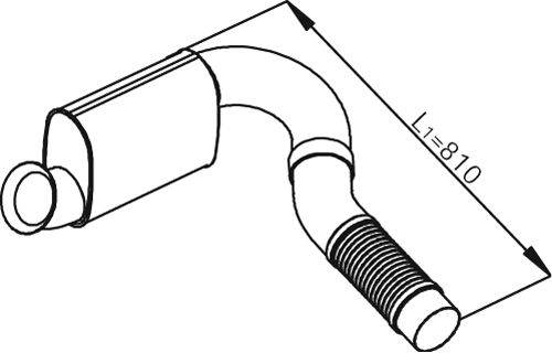 Racord evacuare (lungime:810 890mm) potrivit MERCEDES AXOR, AXOR 2 OM457.918-OM457.981 01.02-
