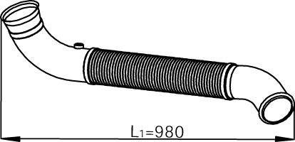 Racord evacuare (lungime:920mm) EURO 5 potrivit SCANIA P I, P,G,R,T, R I DC12.13-DC9.35 04.04-
