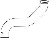 Racord evacuare (lungime:940mm) EURO 5 potrivit SCANIA P I, P,G,R,T, R I DC12.13-DC9.35 03.04-