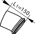 Racord evacuare (scurt, lungime:150mm) potrivit RVI PREMIUM 2; VOLVO FH, FH12, FH16, FL12, FM, FM10, FM12, FM7, FM9 D10A320-DXi11 08.93- [2]