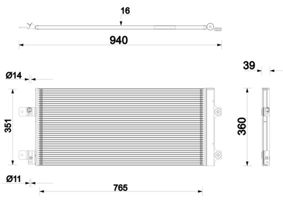 Radiator AC 755x351x16 potrivit MAN TGS I, TGS II, TGX I, TGX II dupa 2005 [2]
