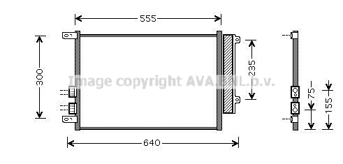 Radiator AC condensator cu uscator potrivit ALFA ROMEO 147, 156, GT 1.6-3.2 02.97-09.10