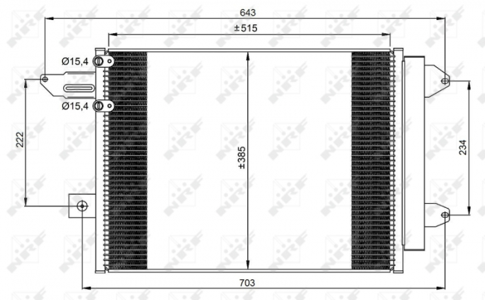 Radiator AC condensator cu uscator potrivit AUDI A3, TT 2.5 07.09-06.14