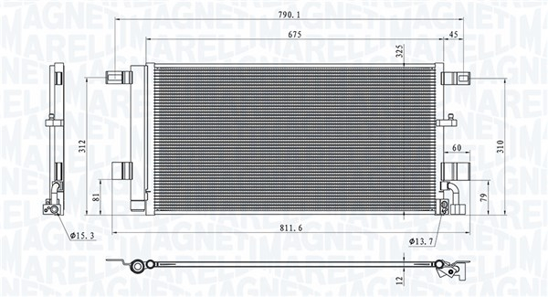Radiator AC condensator cu uscator potrivit AUDI A4 ALLROAD B9, A4 B9, A5, A6 C8, A7 1.4-3.0H 05.15-