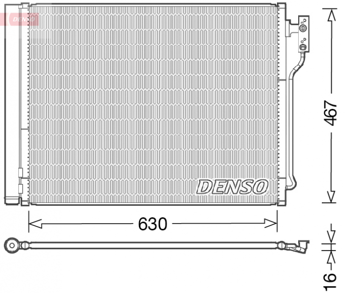 Radiator AC condensator cu uscator potrivit BMW 5 (F10), 5 (F11) 2.0 10.10-02.17
