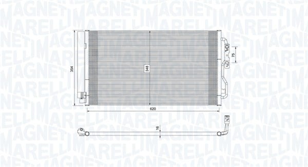 Radiator AC condensator cu uscator potrivit BMW Seria 1 (F20), 1 (F21), 2 (F22, F87), 2 (F23), 3 (F30, F80), 3 (F31), 3 GRAN TURISMO (F34), 4 (F32, F82), 4 (F33, F83), 4 GRAN COUPE (F36) 0.65H-Electri