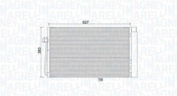 Radiator AC condensator cu uscator potrivit BMW Seria 5 (E60), 5 (E61), 7 (E65, E66, E67) 2.0D-4.4D 06.02-12.10