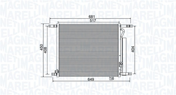 Radiator AC condensator cu uscator potrivit CHEVROLET AVEO KALOS 1.2 1.4 01.08-