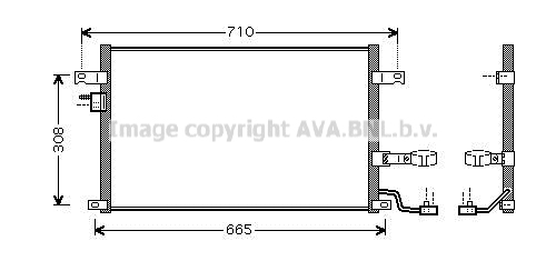 Radiator ac condensator cu uscator potrivit chevrolet lacetti, nubira; daewoo lacetti, nubira 1.4-2.0d 05.03-