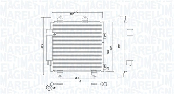 Radiator AC condensator cu uscator potrivit CITROEN C1; PEUGEOT 107; TOYOTA AYGO 1.0 1.2 1.4D 06.05-