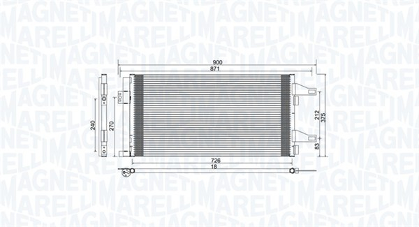 Radiator AC condensator cu uscator potrivit CITROEN JUMPER; FIAT DUCATO; PEUGEOT BOXER 2.0D-3.0D 04.06-