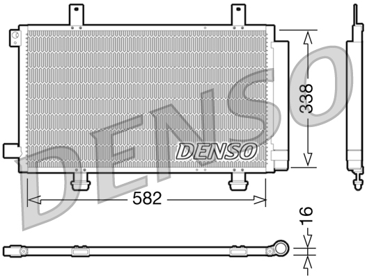 Radiator AC condensator cu uscator potrivit FIAT SEDICI; SUZUKI SX4 1.5-2.0D 06.06-