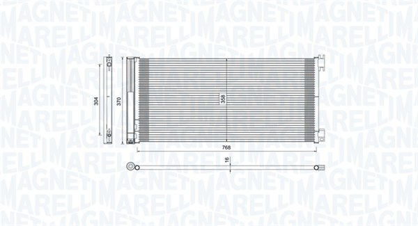 Radiator AC condensator cu uscator potrivit FIAT TALENTO; OPEL VIVARO B; RENAULT TRAFIC III 1.6D 2.0D 07.15-