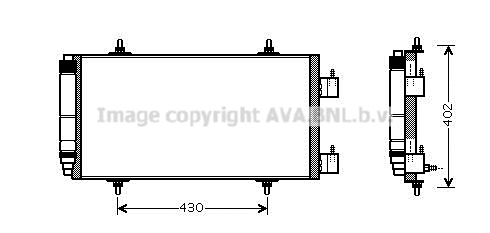 Radiator ac condensator cu uscator potrivit fiat ulysse; lancia phedra 3.0 08.02-06.11