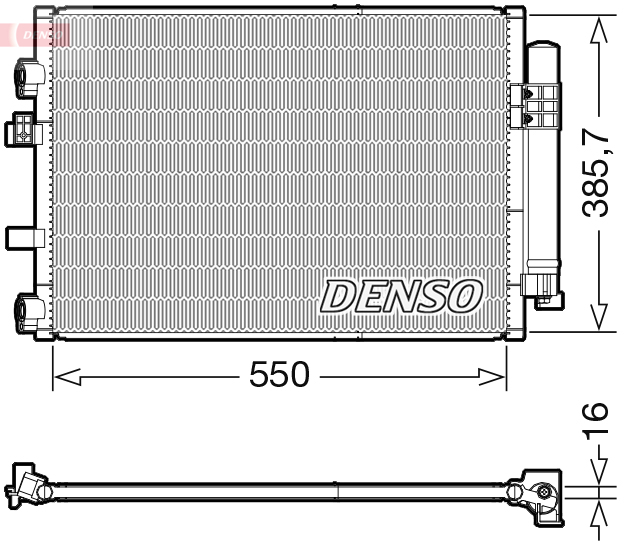 Radiator AC condensator cu uscator potrivit FORD C-MAX II, GRAND C-MAX 1.6D 12.10-06.19