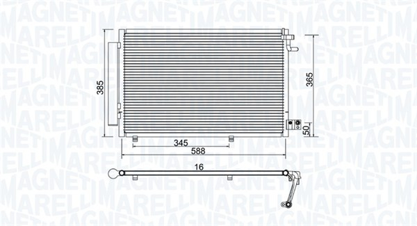 Radiator AC condensator cu uscator potrivit FORD FIESTA VI 1.25-1.6 06.08-