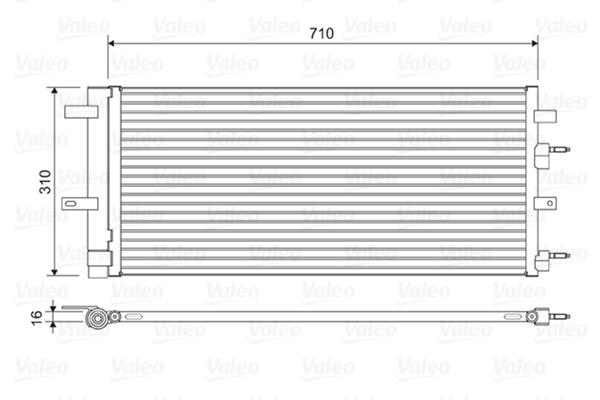 Radiator AC condensator cu uscator potrivit FORD GALAXY III, MONDEO V, S-MAX; FORD USA EDGE 1.0-2.0H 09.14-