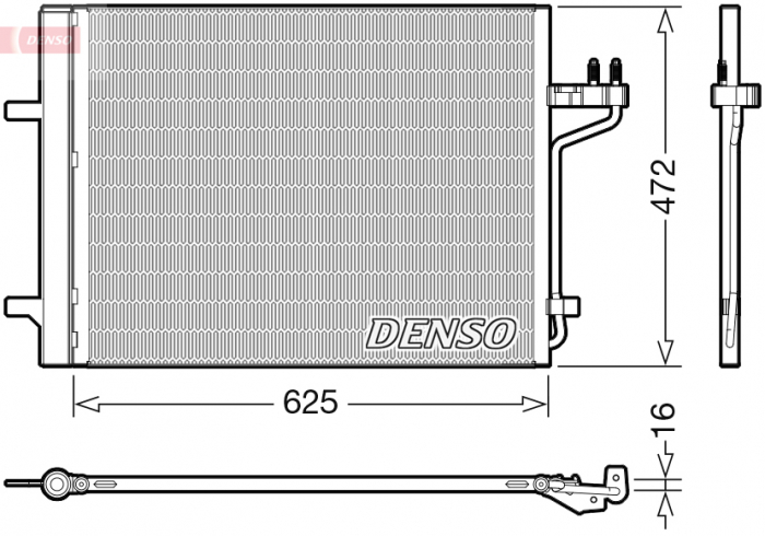 Radiator AC condensator cu uscator potrivit FORD KUGA II, TOURNEO CONNECT V408 NADWOZIE WIELKO, TRANSIT CONNECT V408 MINIVAN 1.6 2.0D 03.13-